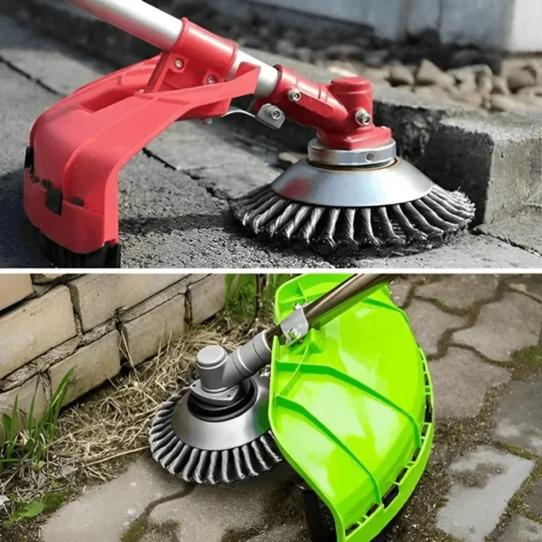 Efikasno čišćenje betonskih staza i ivičnjaka uz pomoć žičanog nastavka