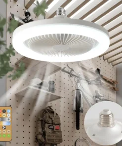 Luster ventilator montiran na plafon sa upaljenim LED svetlom
