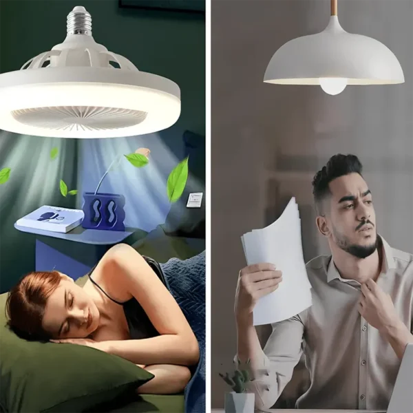 luster ventilator u spavacoj sobi u radu