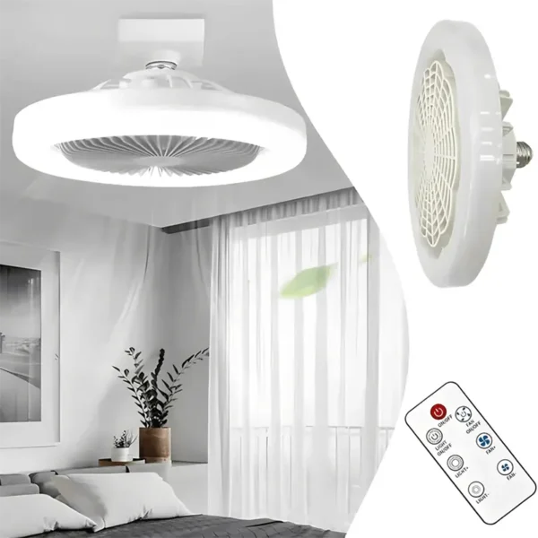 Luster ventilator koji pruža prijatno hlađenje i diskretno svetlo u spavaćoj sobi