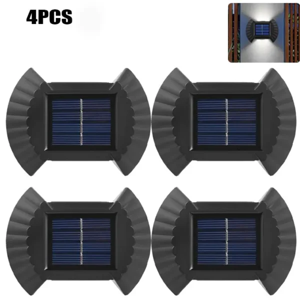 solarne zidne lampe koja istovremeno osvetljava prostor iznad i ispod sebe