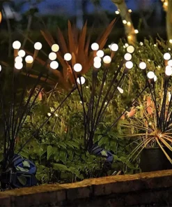 Solarne lampe za baštu u obliku kuglica (svitaca) u setu