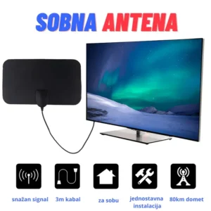 HDTV sobna antena za TV koja hvata besplatne digitalne kanale