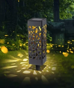 Solarna lampa za dvorište u obliku belog cveta Gardenije