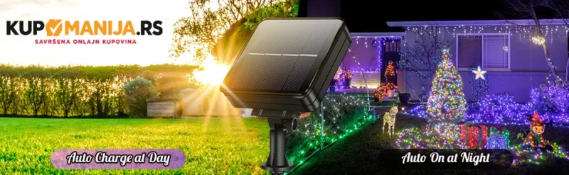 Solarne lampice 20 metara za dekoraciju