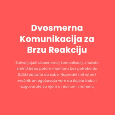 Bebi kamera sa ugrađenim umirujućim uspavankama koje se mogu aktivirati daljinski