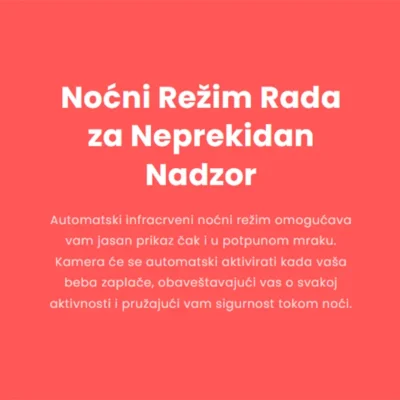 Bebi alarm sa dvosmernom audio komunikacijom da umirite bebu glasom