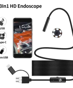 Endoskopska kamera sa 3u1 konektorom za USB, Micro USB i Type-C priključke
