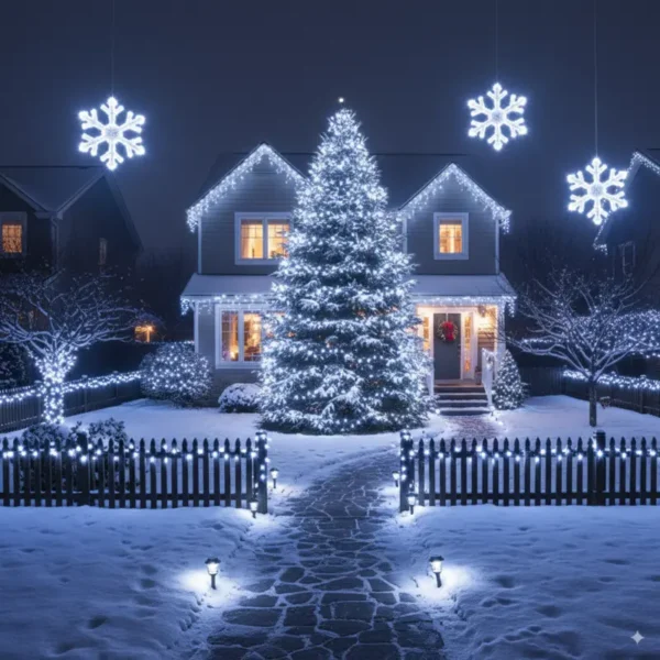 Svetlosni niz sa 500 LED dioda hladno bele boje za elegantnu dekoraciju
