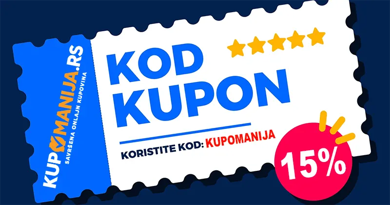 Ilustracija unosa kupon koda za popust prilikom online kupovine