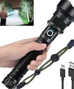 Snažna LED baterijska lampa sa podesivim fokusom za sužavanje i širenje snopa svetlosti