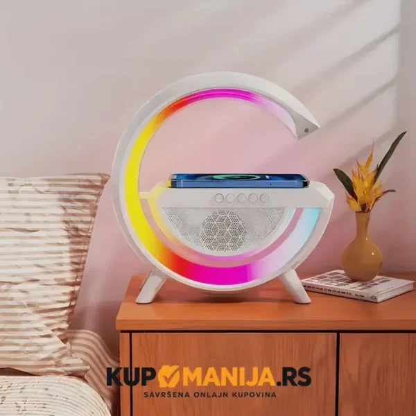 Pametna lampa 4 u 1 sa bežičnim punjačem za telefon i Bluetooth zvučnikom