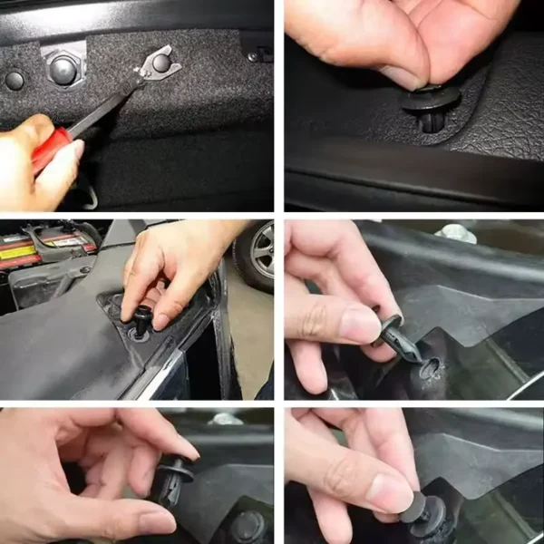 Veliki set plastičnih kopči za enterijer i eksterijer automobila