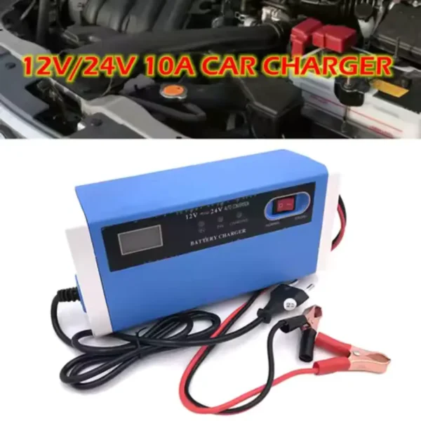 Automatski punjač za 12V i 24V akumulatore sa velikim LCD displejom za praćenje statusa