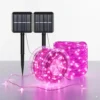 Solarne sijalice dužine 10 metara sa nežnim roze LED svetlom