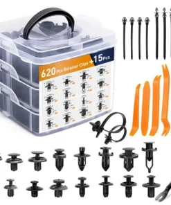 Mega set od 630 komada univerzalnih auto žabica, kopči i nitni