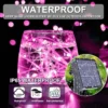 Roze solarne LED lampice koje se automatski pale noću