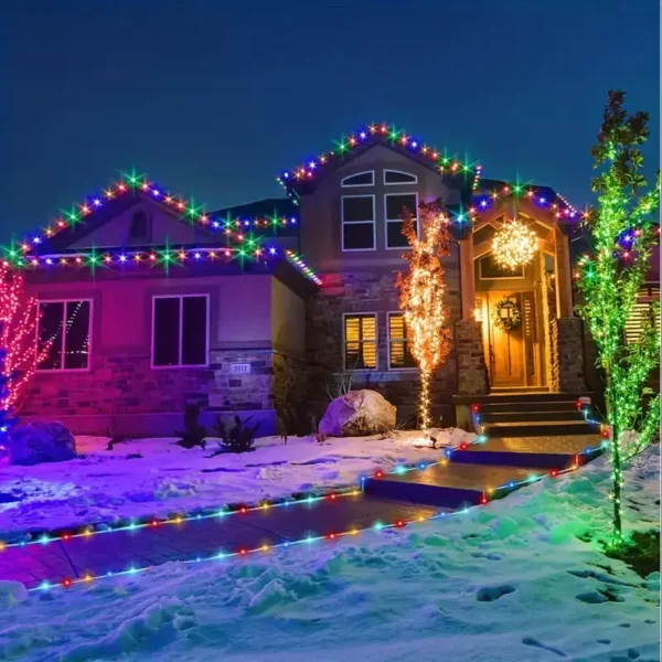 Vesele Novogodišnje Sijalice 50m RGB ŠARENE - Slika 2