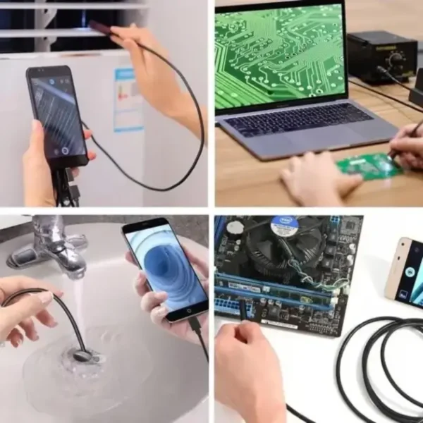 USB endoskop sa 6 podesivih LED dioda za osvetljavanje tamnih i nepristupačnih prostora