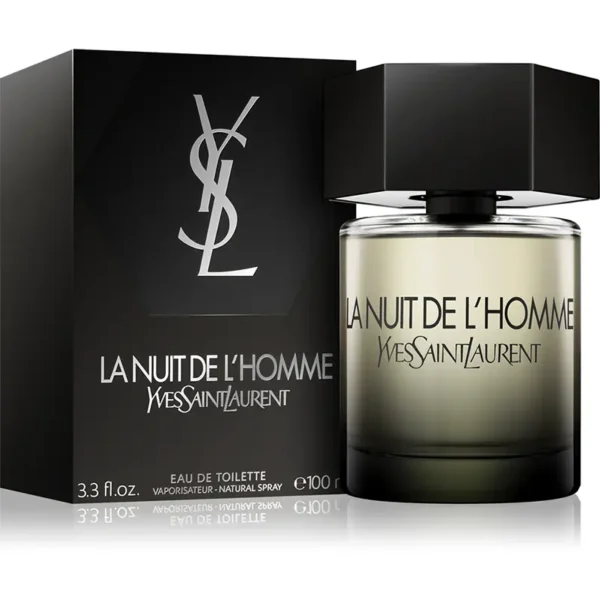 Elegantna tamna bočica muškog parfema Yves Saint Laurent La Nuit de L'Homme