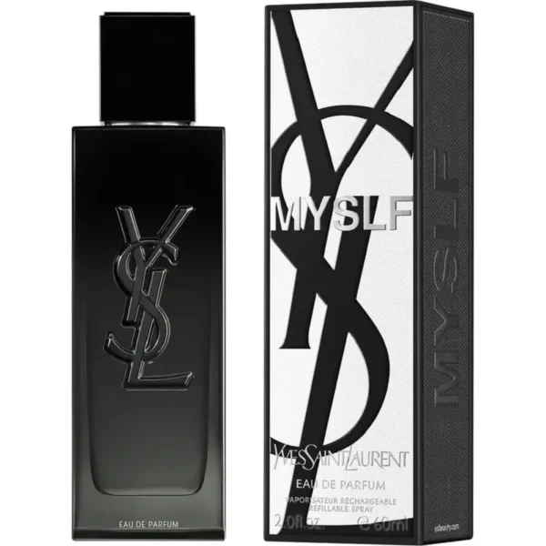 Elegantna crna monolitna bočica novog muškog parfema Yves Saint Laurent MYSLF