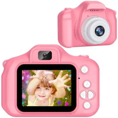 Roze fotoaparat za decu sa igricama kreativna igracka