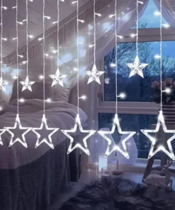 Bela LED rasveta sa padajućim zvezdama unosi toplinu i sjaj u prostor