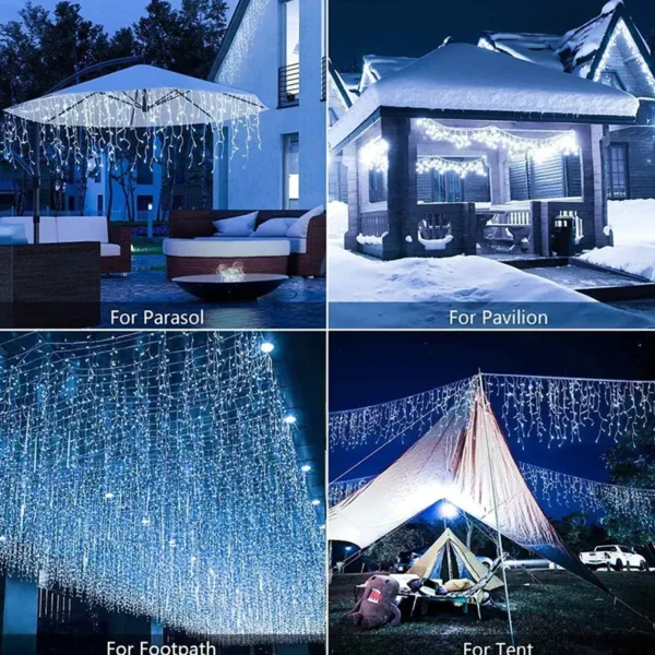 Bele sijalice sa 200 LED dioda savršene za ukrašavanje sobe, stvaraju prijatnu i mirnu svetlosnu atmosferu