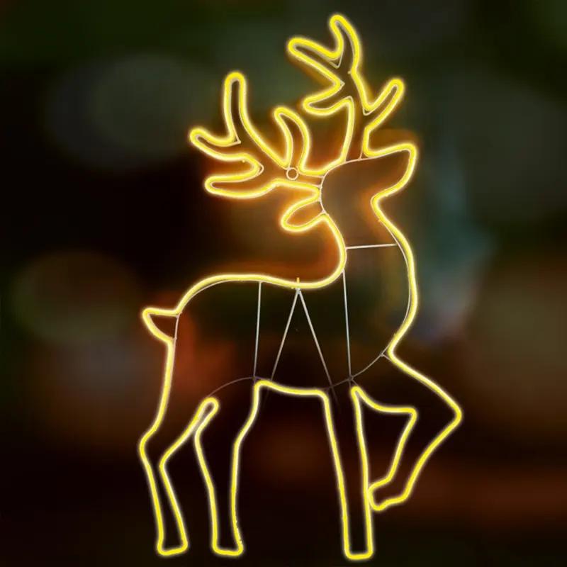 Božićna dekoracija irvas sa svetlom za terase i ulazne prostore