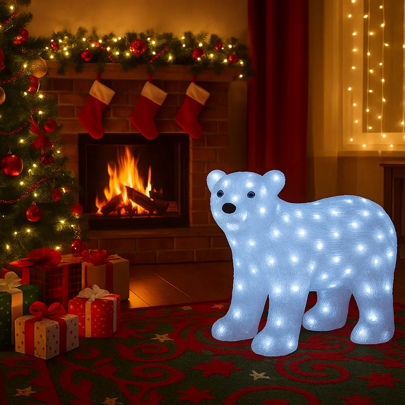 Božićni polarni medved sa LED svetlom unosi praznični duh u svaki prostor