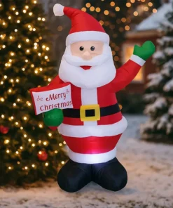 Dekorativna figura Deda Mraza osvetljena šarenim LED sijalicama za praznike