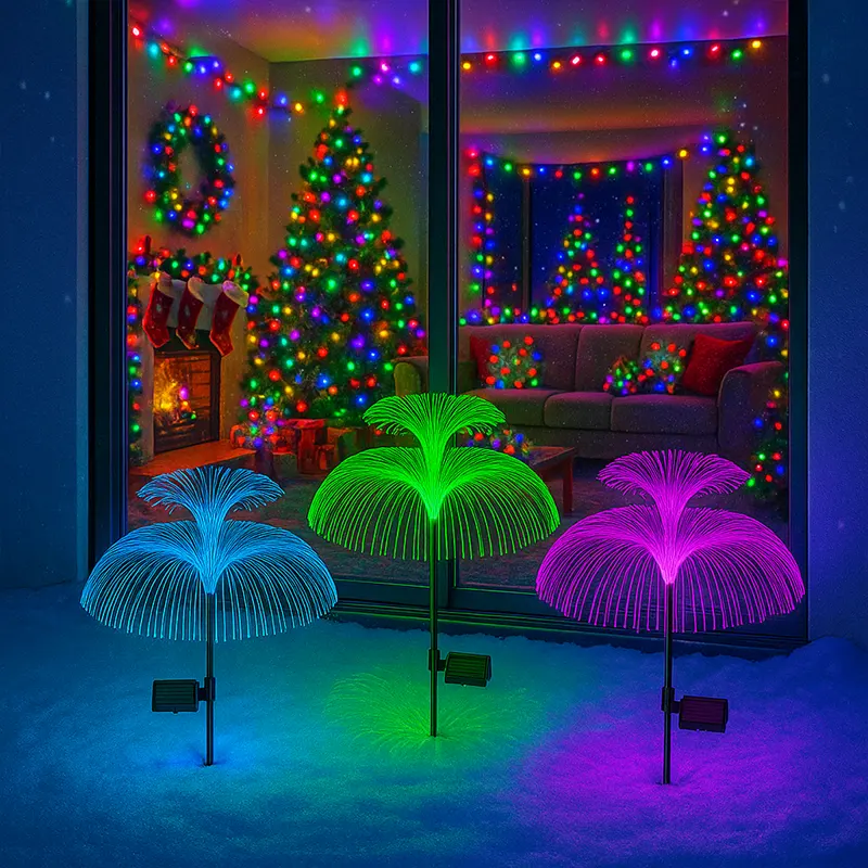 Dekorativna solarna lampa Meduza menja sedam nijansi svetlosti tokom noći