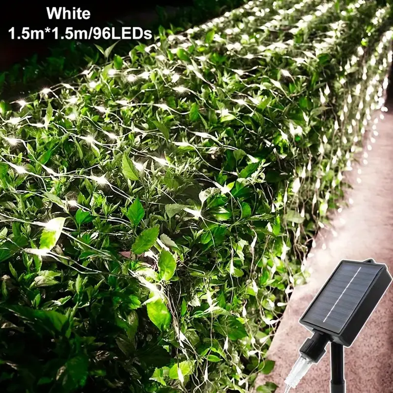 Dekorativna solarna LED mreža sa panelom osvetljava prozore i ograde