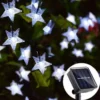 Svetleće bele zvezdice solarni niz