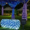 Dekorativno plavo solarno osvetljenje stvara svež i elegantan ambijent