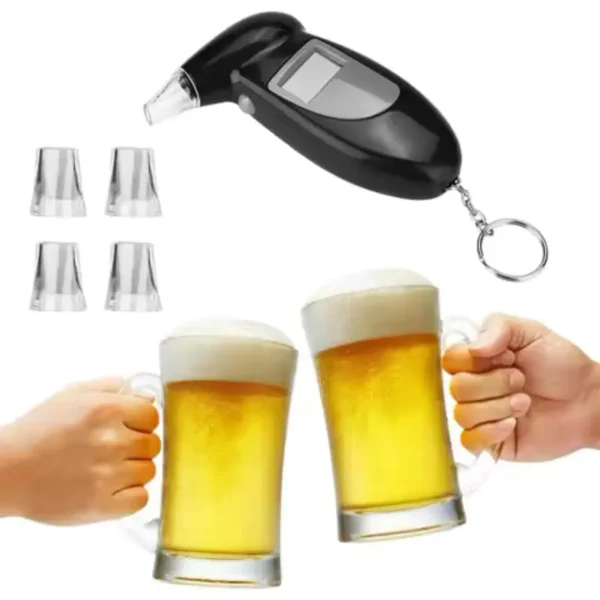 Prikaz kako se koristi digitalni alkotest aparat duvanjem u nastavak