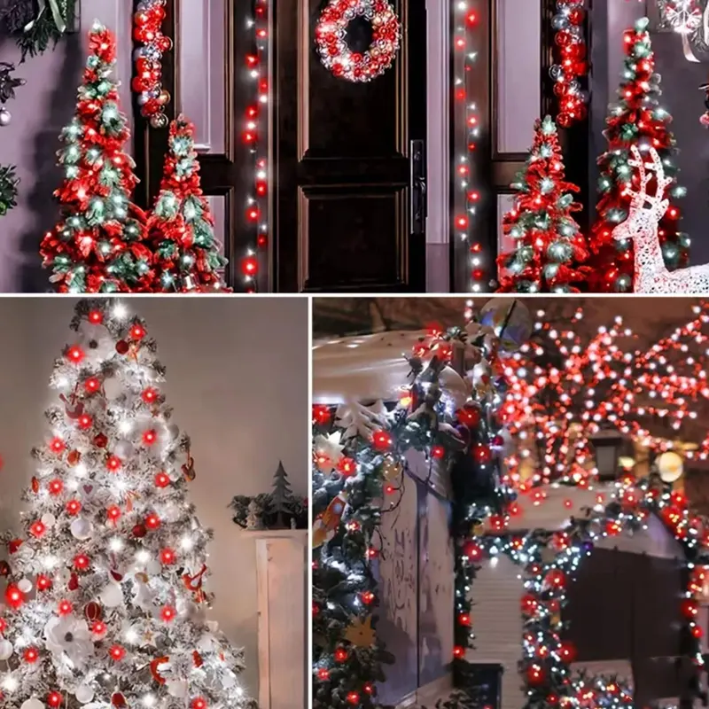 Elegantne crveno bele LED sijalice unose praznični duh u svaki prostor