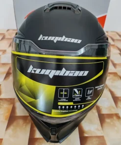 Crna flip-up (modularna) kaciga za motor sa podižućim prednjim delom