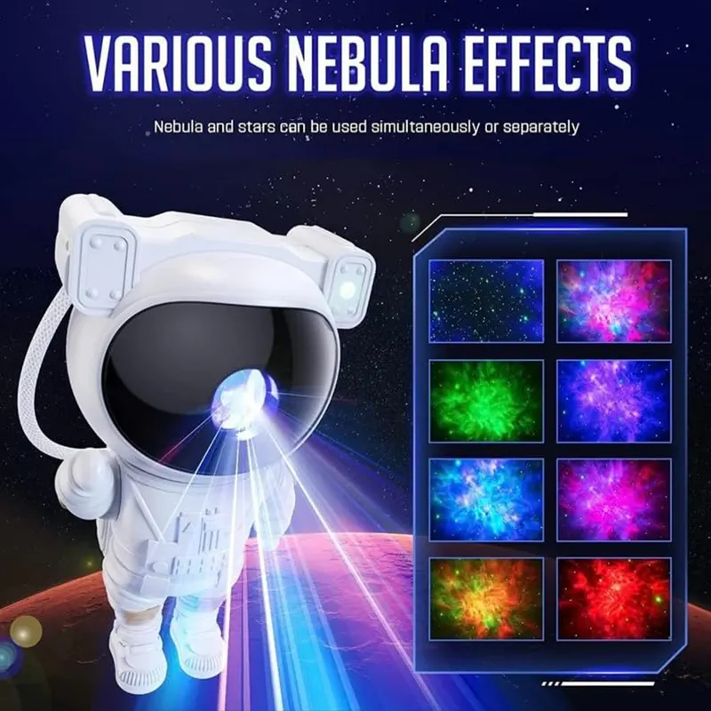 Galaxy projektor astronaut sa LED svetlom stvara magičnu atmosferu i svemirski efekat