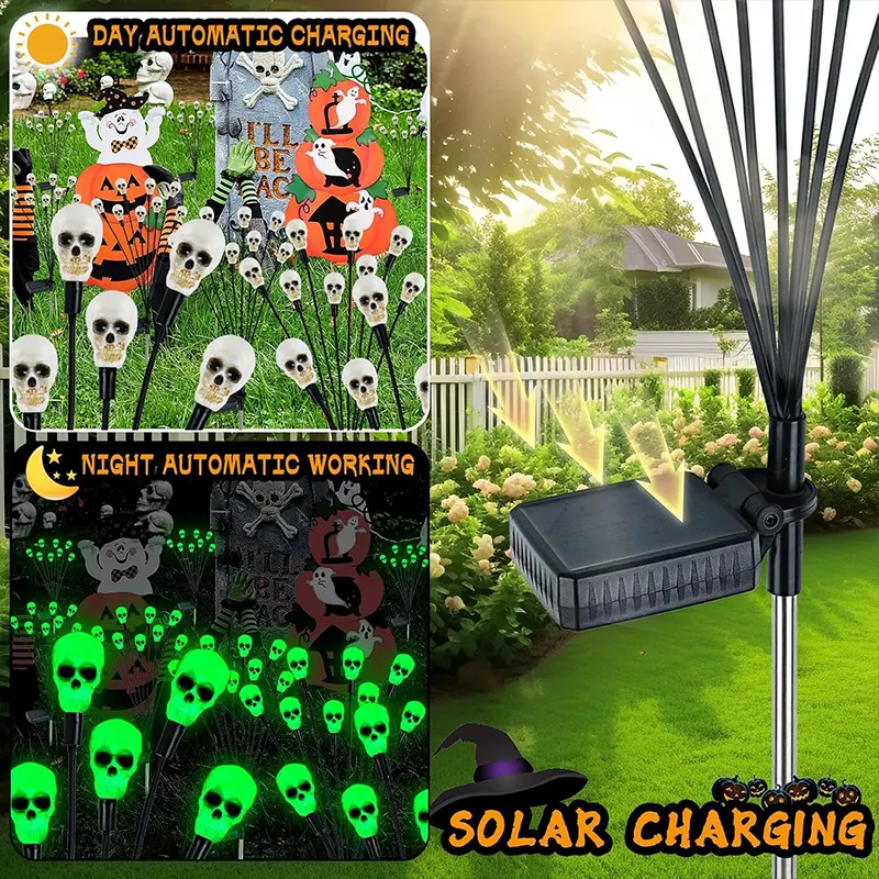 Halloween lampa sa solarnim napajanjem automatski sija u mraku