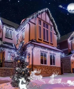 Elegantni dekorativni LED niz od 6m sa 200 belih sijalica stvara prijatnu atmosferu i osvetljava prostor toplom belom svetlošću