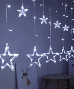 LED padajuće zvezdice i zvezde bele stvaraju bajkovitu svetlosnu dekoraciju