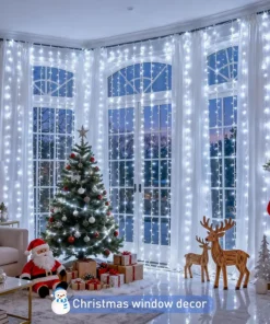 Bela LED zavesa dimenzija 3x3m sa 300 sijalica za enterijersku dekoraciju