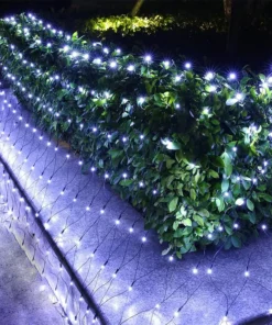 LED sijalice mreža bela 1,5x1,5m stvara svetlosnu zavesu za praznični ambijent