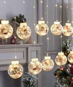 Novogodišnje kugle sa toplim belim osvetljenjem donose mirnu i elegantnu prazničnu čaroliju