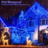 Plave LED lampice u vrtu stvaraju mirnu i opuštajuću atmosferu