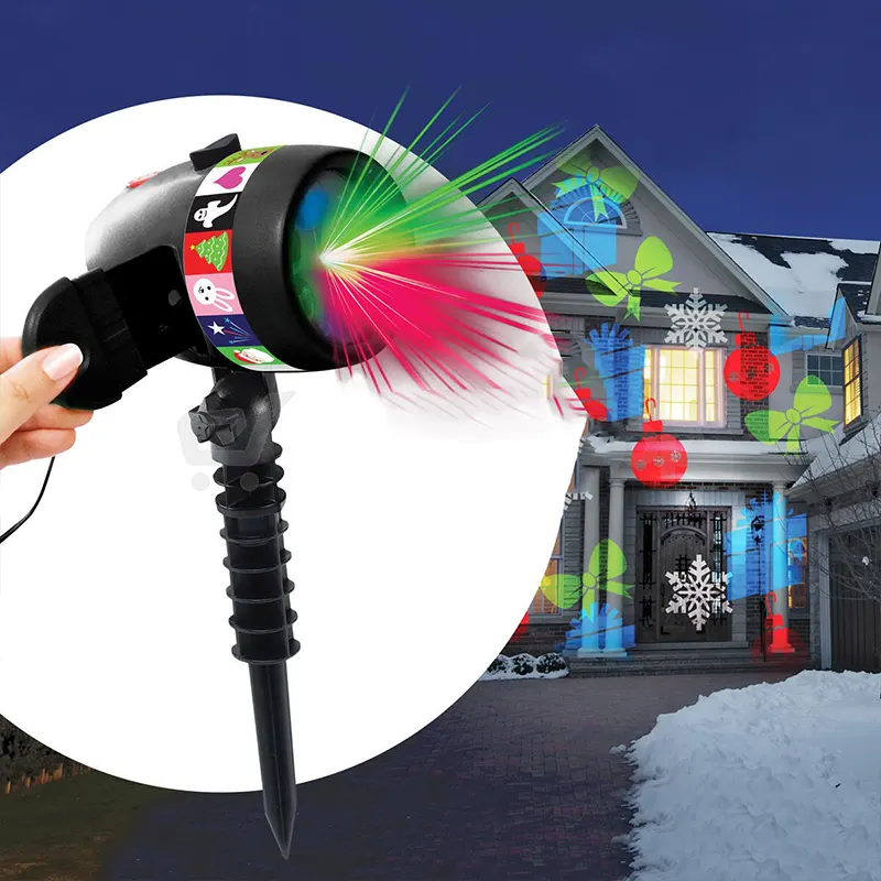 Praznični LED projektor za kuću i dvorište donosi šarene svetlosne projekcije