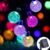 Svetleće šarene kuglice solarni niz RGB solarne kuglice za balkon pružaju bogatu paletu boja