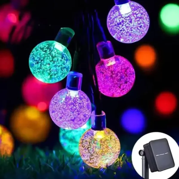 Svetleće šarene kuglice solarni niz RGB solarne kuglice za balkon pružaju bogatu paletu boja