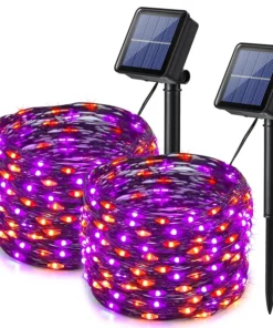 Solarne Sijalice 30m LJUBIČASTO NARANDŽASTA lampice stvaraju toplo i mistično osvetljenje